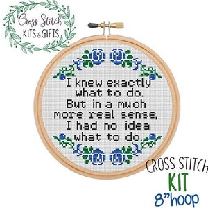 I Knew Exactly What To Do. Michael Scott Quote. Funny Bathroom Signs. The Office TV Cross Starter Stitch Kit. Michael Scott Quote.