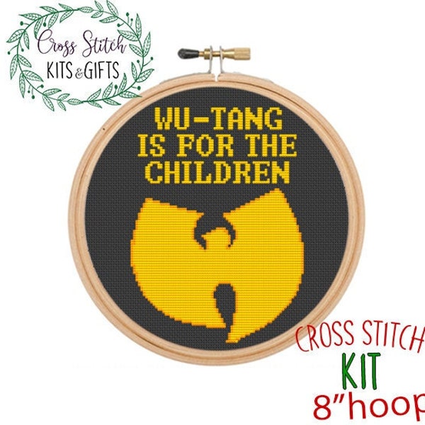 Wu-Tang Is for Children Cross Stitch Kit. Ol Dirty Bastard.  American rapper quote. Cross Stitch Pattern