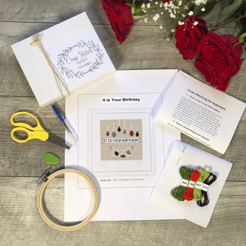 The Office Cross Stitch Kit It Is Your Birthday The Office TV. Birthday Gift Starter Cross Stitch Kit Michael Scott Quote