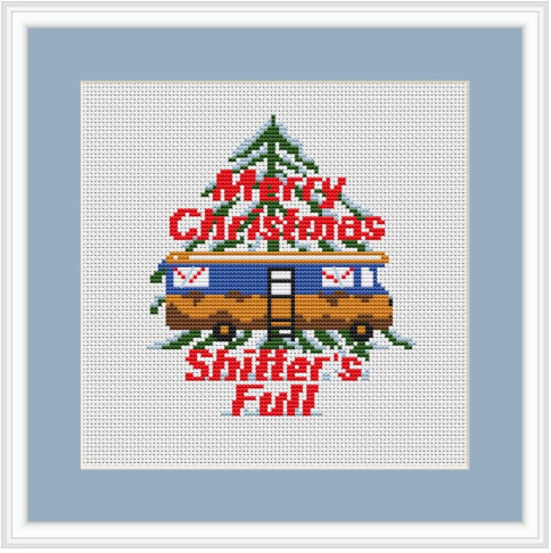 Christmas Vacation Cross Stitch Pattern. Merry Christmas Etsy