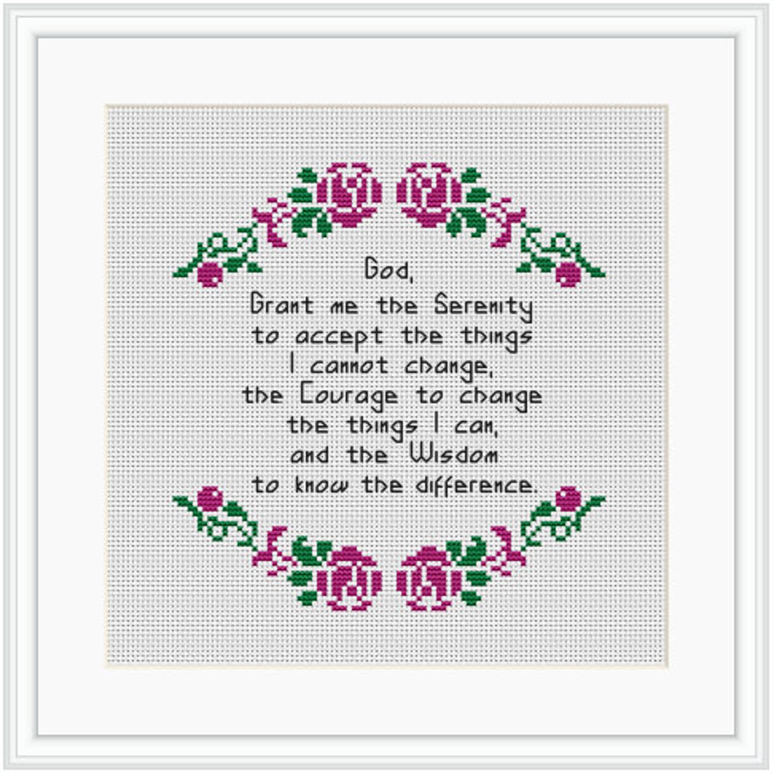 Serenity Prayer Counted Cross Stitch Kit. Serenity Prayer. Etsy