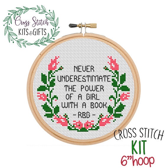 In This House We Fucking Swear. Adult Starter Cross Stitch Kit for