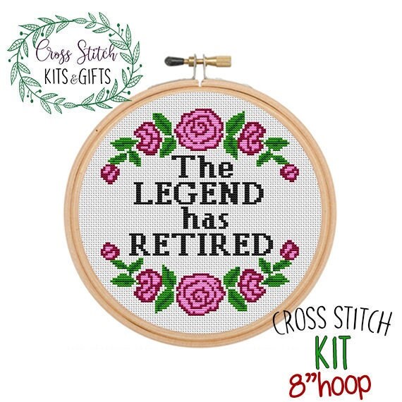 Cross Stitch Pattern for Beginners. the Legend Has Retired Etsy