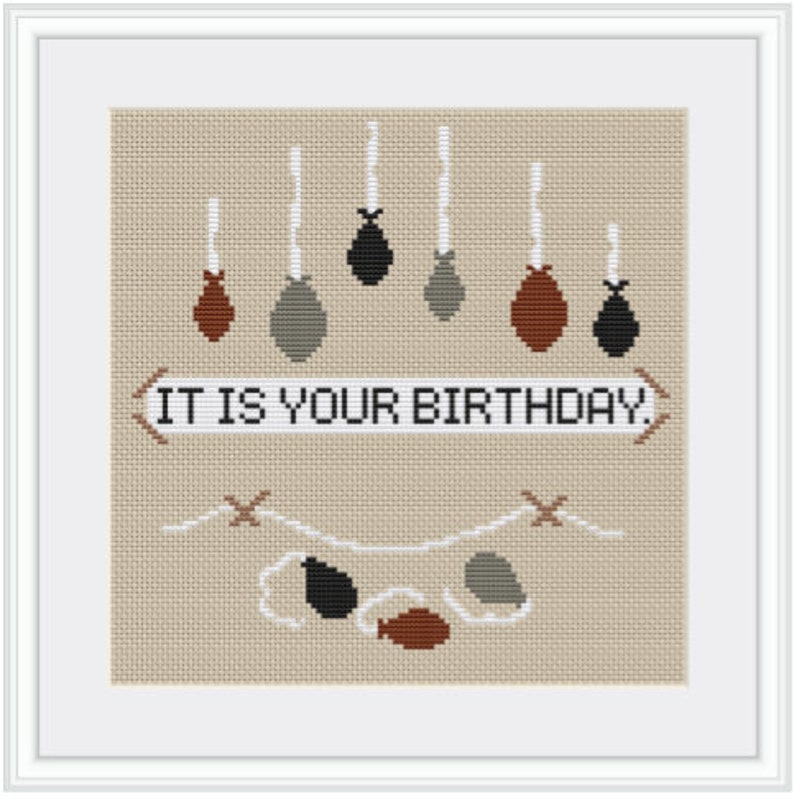 The Office Cross Stitch Kit It Is Your Birthday The Office TV. Birthday Gift Starter Cross Stitch Kit Michael Scott Quote
