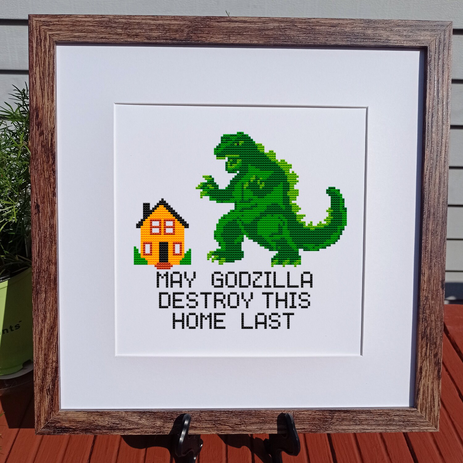 May Godzilla Destroy This Home Last. Wall Art Print. Sarcastic Etsy
