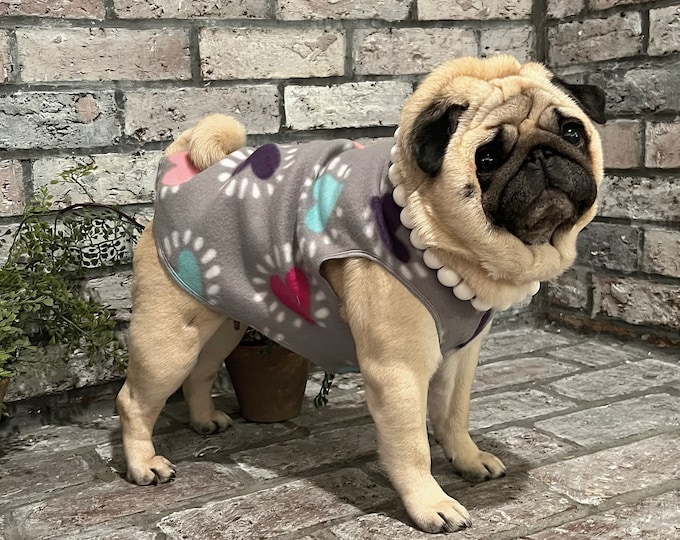 Pugdashian's 'SWEETHEART' Cozy Fleece Pullover - One Piece
