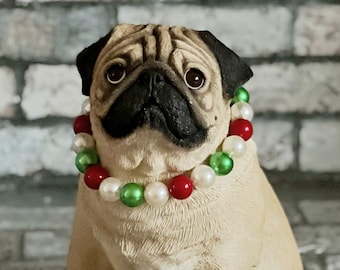 Pugdashian's 'Christmas Joy'  -  Colorful Beaded Necklace - Fashions by Pugdashians