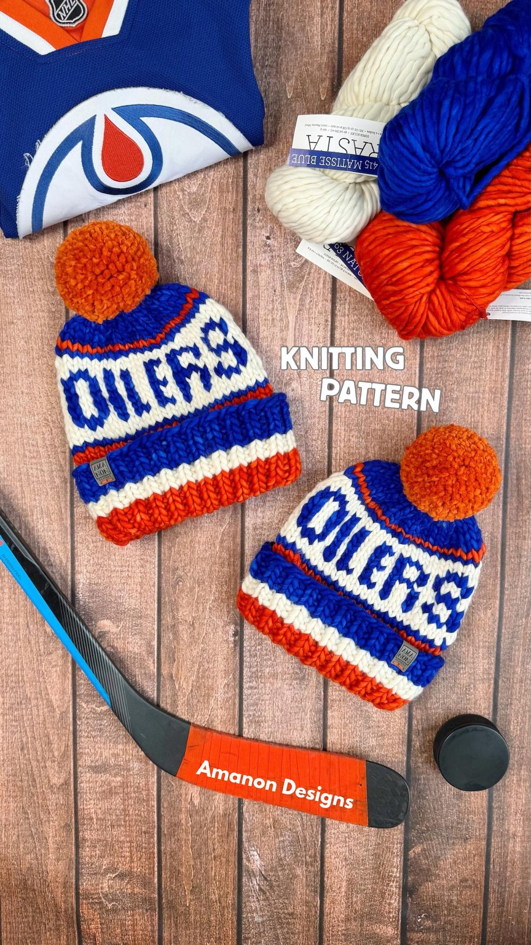 Oilers Color Pattern DIGITAL PATTERN ||| the Oilers Inspired Toque Knitting Pattern - Etsy ...