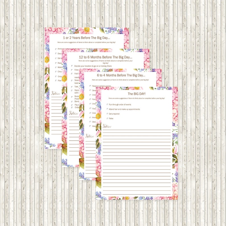 Printable/Downloadable 100 pages PDF Destination Wedding Planner image 3