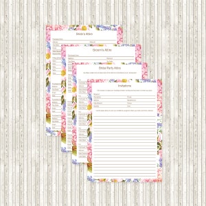 Printable/Downloadable 100 pages PDF Destination Wedding Planner image 6