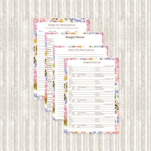 Printable/Downloadable 100 pages PDF Destination Wedding Planner image 5