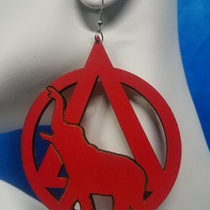 Large Delta Sigma Theta Personalized Custom DST Laser Wood Earrings Inspired Red Natural Earrings,pledging gift, Sorority gift, crossing