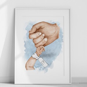 New Dad Gift | Father and Son | Daddy and Daughter | Baby Wall Art Print