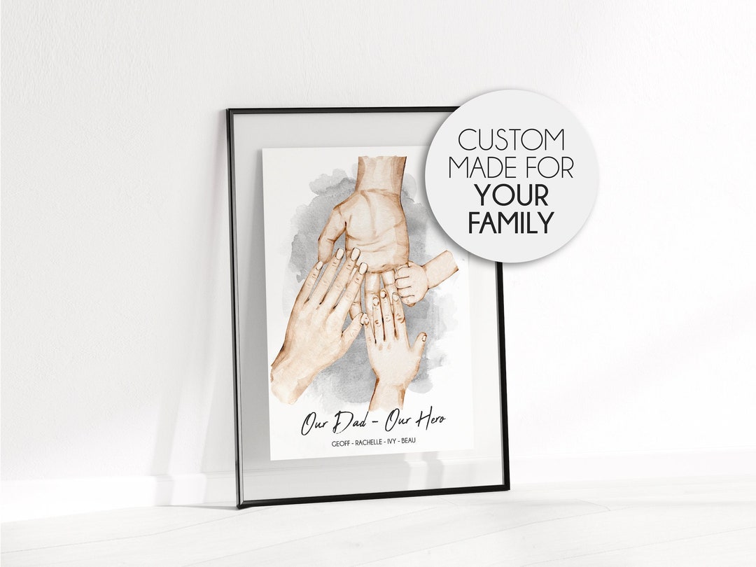 Dad Christmas Gift From Kids and Wife Father and Daughter Art - Etsy UK