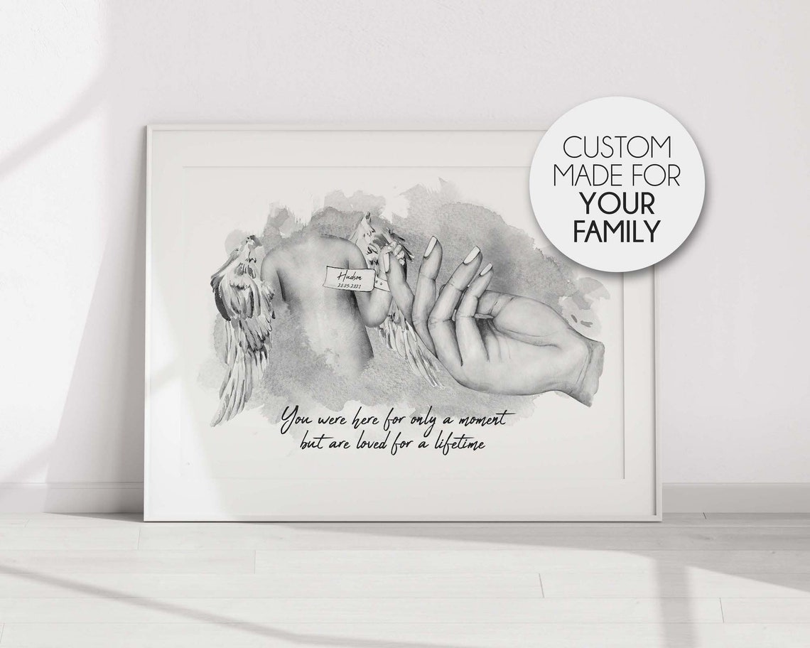 Mutter und Engel Baby Erinnerungsdruck Fehlgeburt Baby Etsy