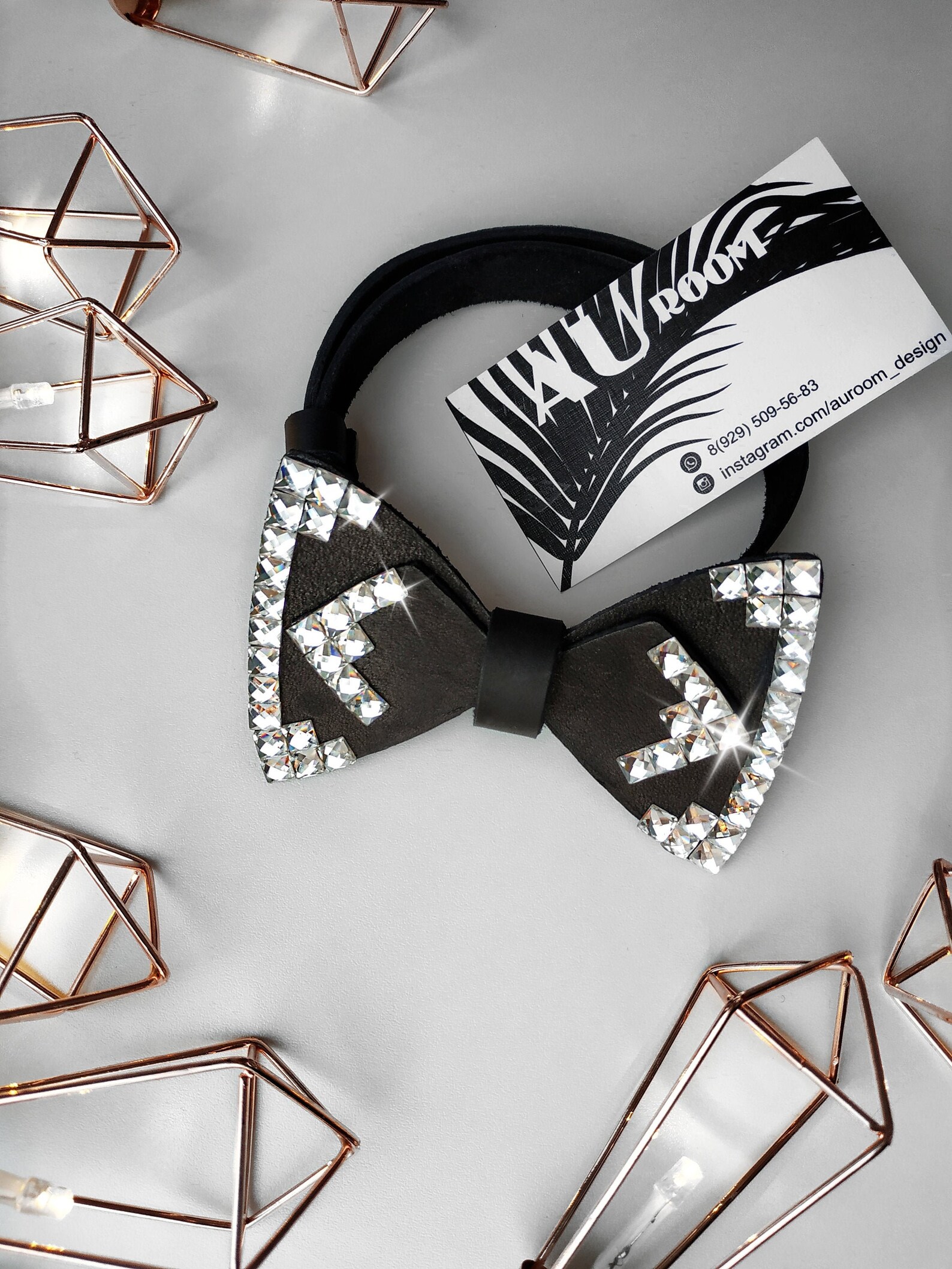 Bow tie with rhinestones black bow tie bowtie Etsy