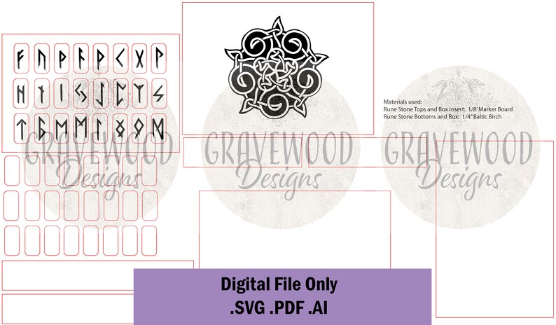 Rune Stone Set Digital File - Etsy