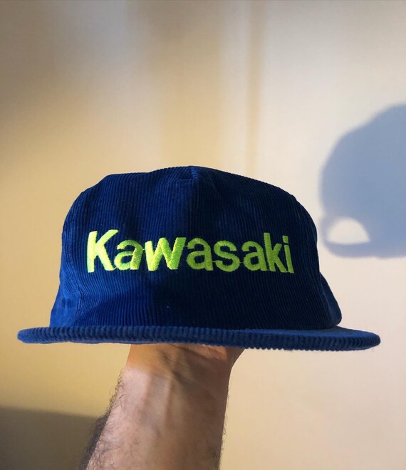 Vintage Kawasaki Snap Back Hat Corduroy Grail