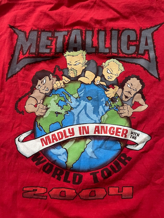 Metallica Madly in Anger With the World Tour Shirt Band Tees Heavy