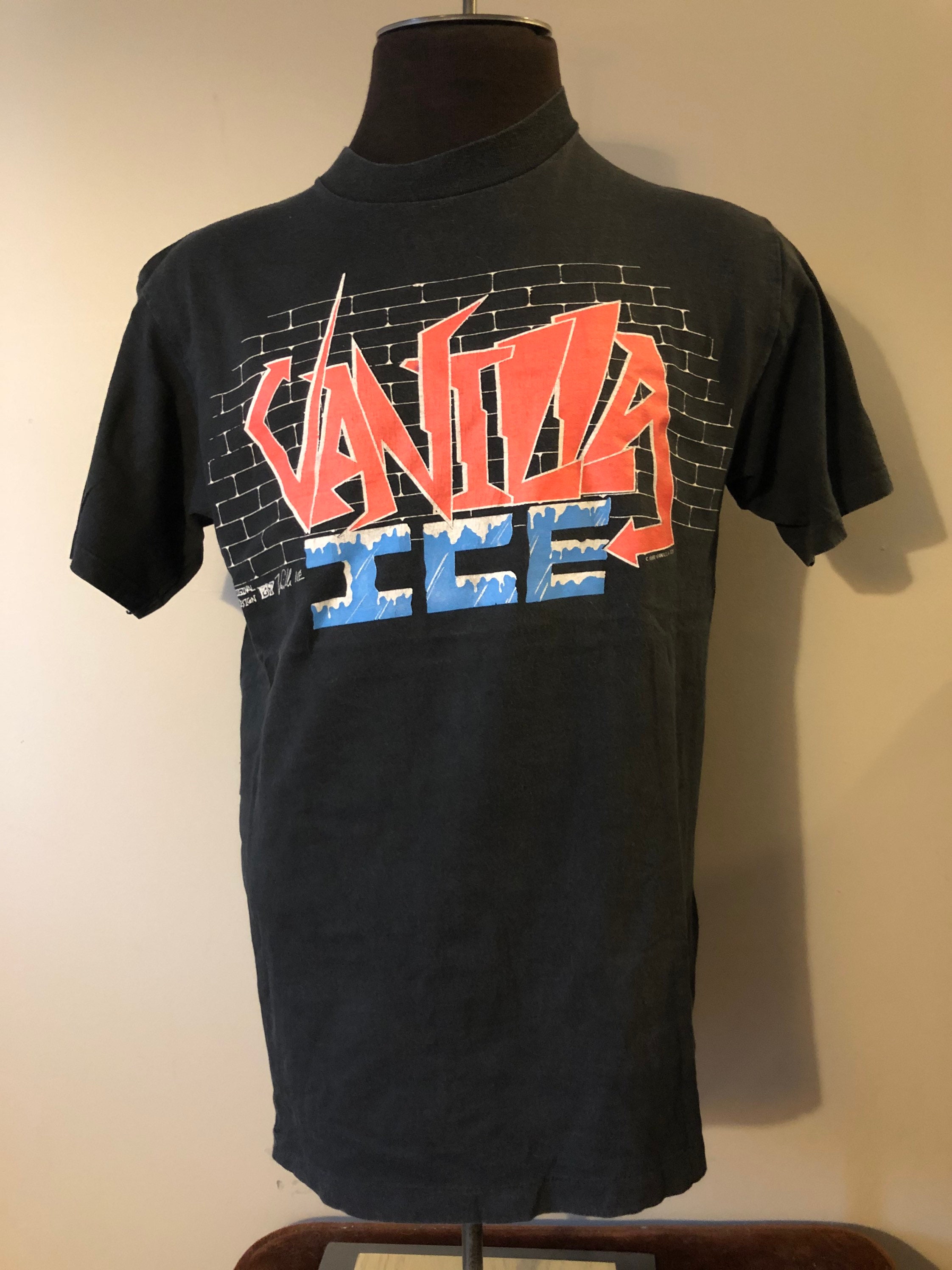 Vintage Vanilla Ice 1990 Ice Ice Baby To The Extreme Tour Rap Tee Conc –  Black Shag Vintage