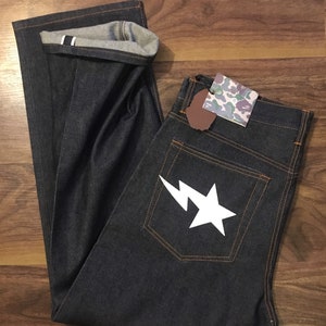 A Bathing Ape Bapesta Selvedge Denim - Etsy Canada