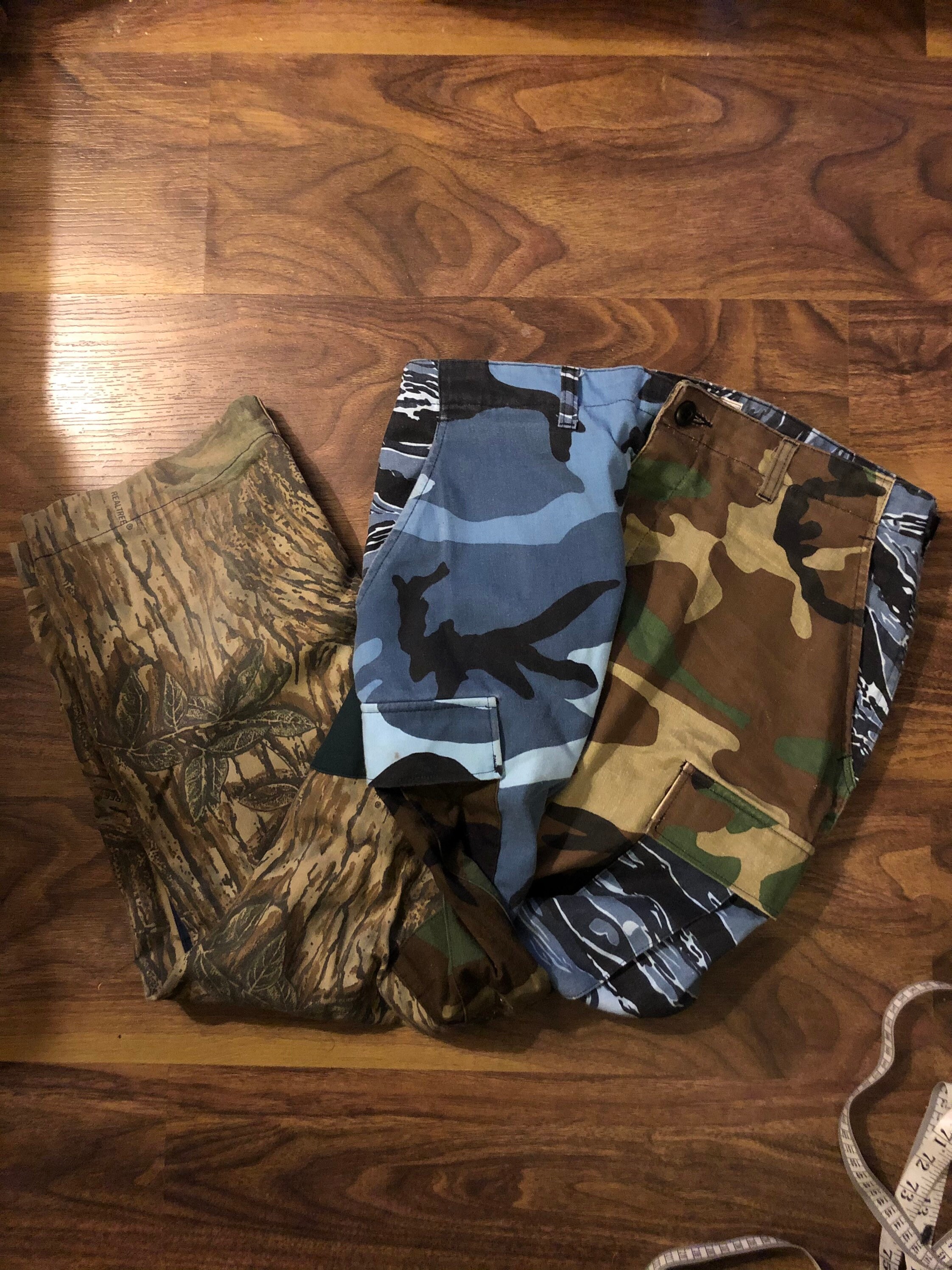 Vintage Multi Pattern Camo Pants Cargo 