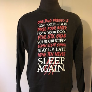Vintage Freddy Krueger Sweatshirt A Nightmare On Elm Street Horror Movie Halloween Streetwear