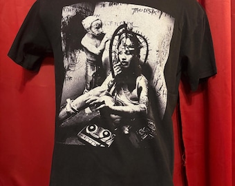 Perfectly Distressed Vintage Ozzfest 2003 Tour Shirt With Marilyn