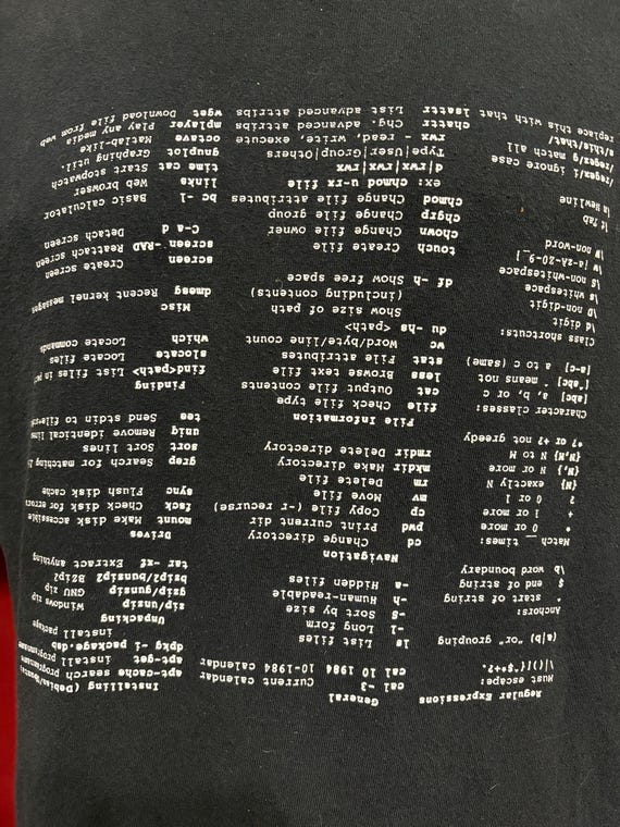Vintage Linux Computer Quick Commands Tshirt 90’s… - image 3