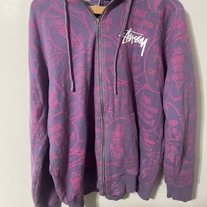 00s】 Stussy sweat jacket over size XL（00s Stussy 
