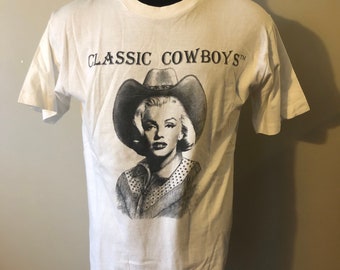 Vintage Marilyn Monroe Shirt Classic Cowboys Single Stitch | Etsy