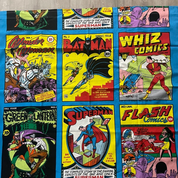 Vintage DC Comics Fabric 1975 First Issue Graphic Comic Book Grail