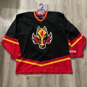 Vintage Calgary Flames Jersey Alternate Blasty Horse NHL Grail Size: XL