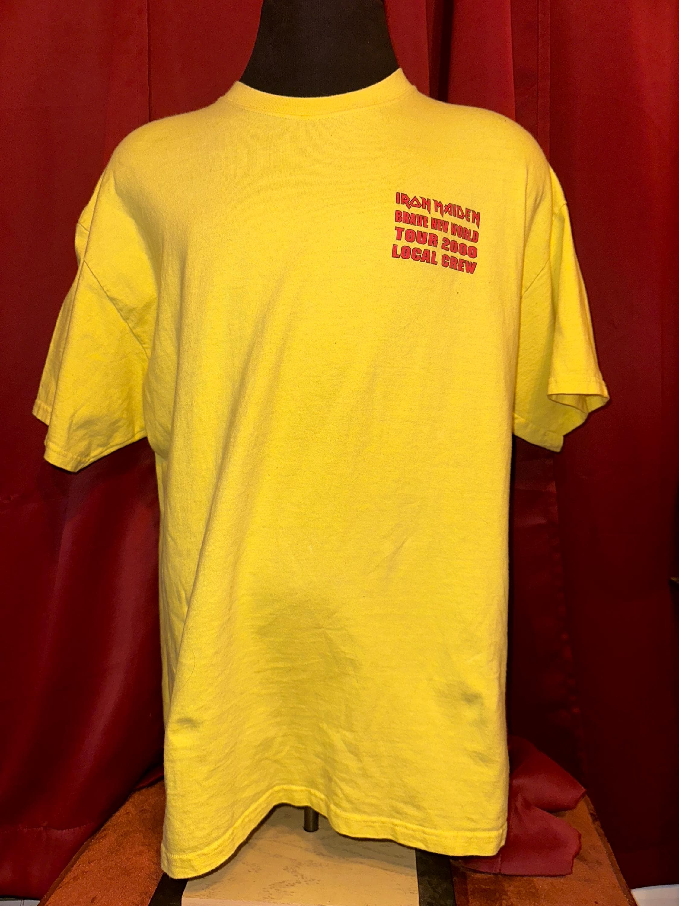 Vintage Iron Maiden Tshirt 2000 Brave New World Tour Local Crew
