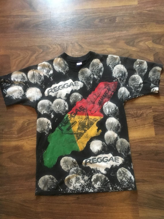 Bob Marley Sun Island Print All Over Tshirt Mosqu… - image 1