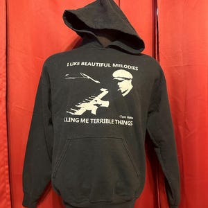 Vintage Tom Waits Hoodie Y2K Band Tee Quote Rare Music Hoodie