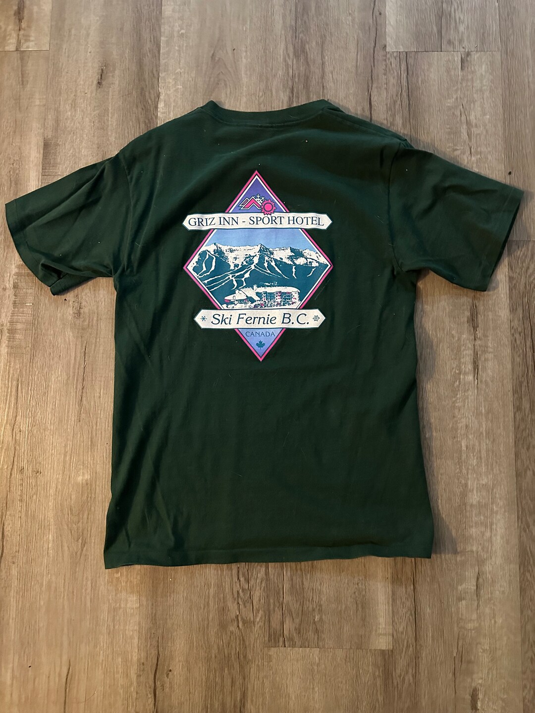 Vintage the Griz Inn Hotel Shirt 90s Fernie BC Ski Mountain - Etsy