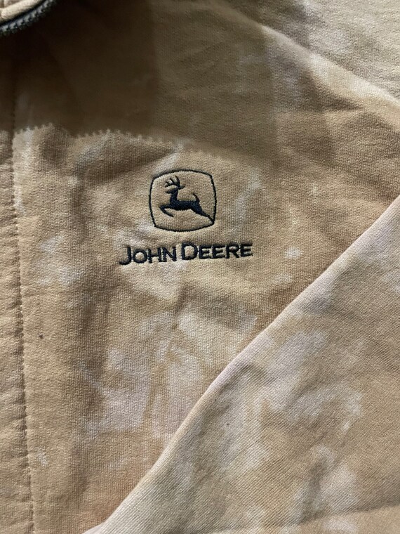 Vintage John Deere Zip up 90s Stonewashed Tie Dye Grail Etsy