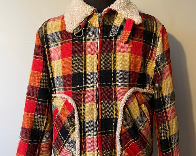 Vintage Coureurs Des Bois Jacket Plaid 1960s Rice Sportswear Boho Chic ...