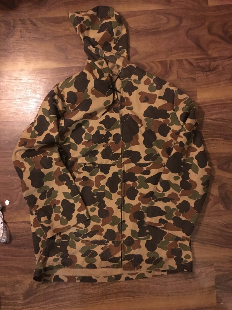 Vintage Duck Camo Hooded Zip up by Golden Retriever - Etsy