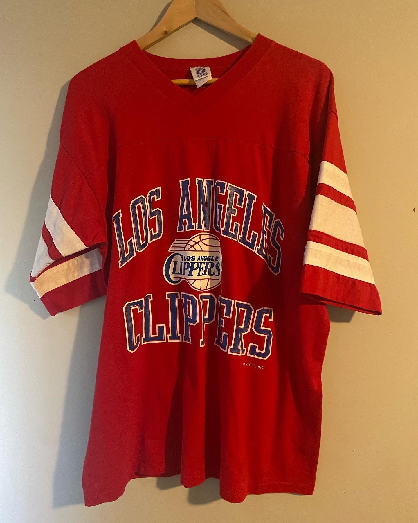 Vintage Los Angeles Clippers Shirt 3/4 Quarter Length Sleeve 90s Basketball  Grail Logo 7 NBA Tunnel Fit LaLa Land