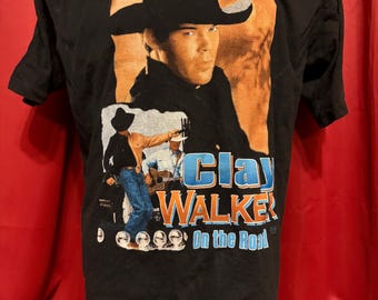 Vintage Clay Walker TShirt 90’s Country Music Band Tee Who Needs You Baby