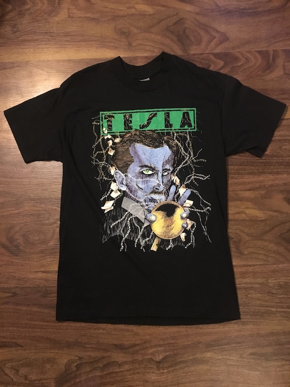 Vintage Tesla Tshirt by Brockum silver tag - image 1