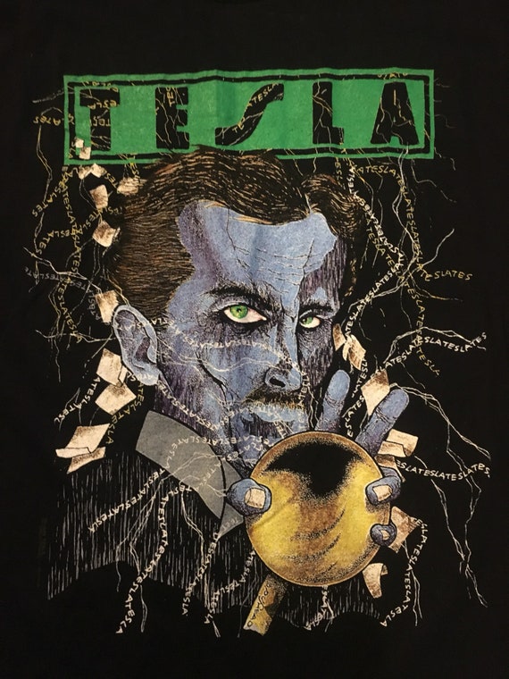 Vintage Tesla Tshirt by Brockum silver tag - image 3