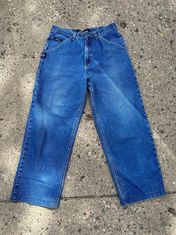 Vintage Exco Jeans 90's Wide Leg Streetwear Pants Chrome