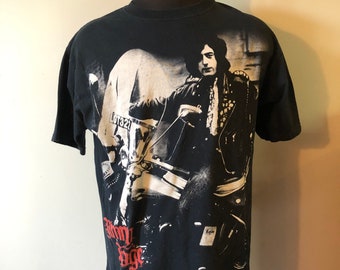 Vintage Jimmy Page Shirt Liquid Blue Led Zeppelin