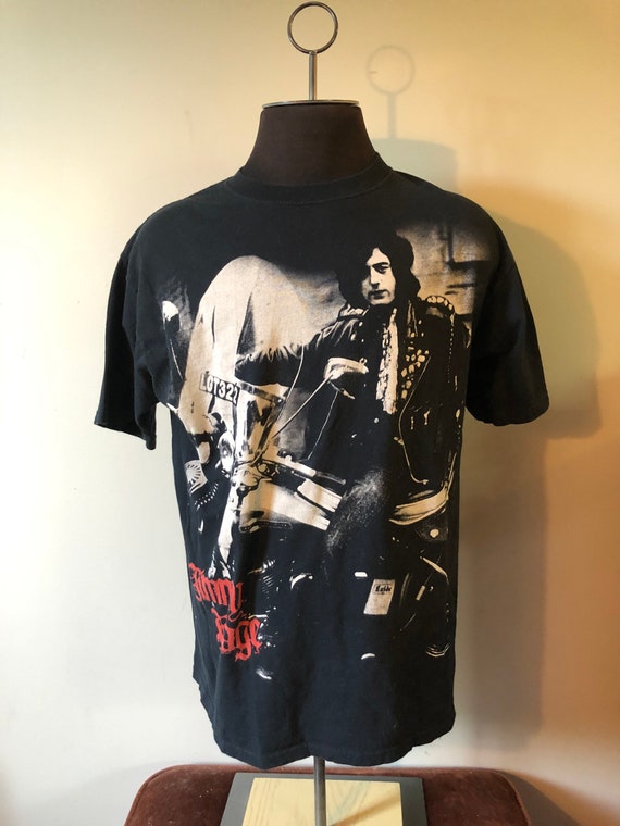 Vintage Jimmy Page Shirt Liquid Blue Led Zeppelin