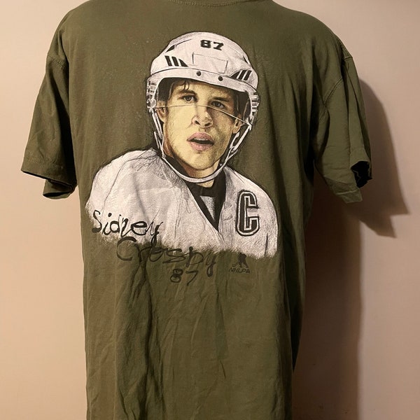 Vintage Sidney Crosby Shirt Script Spell Out NHL Grail NHLPA