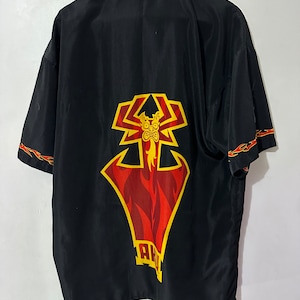 Chemise vintage Samurai Jack Aku Y2K boutonnée Cartoon Network Graal