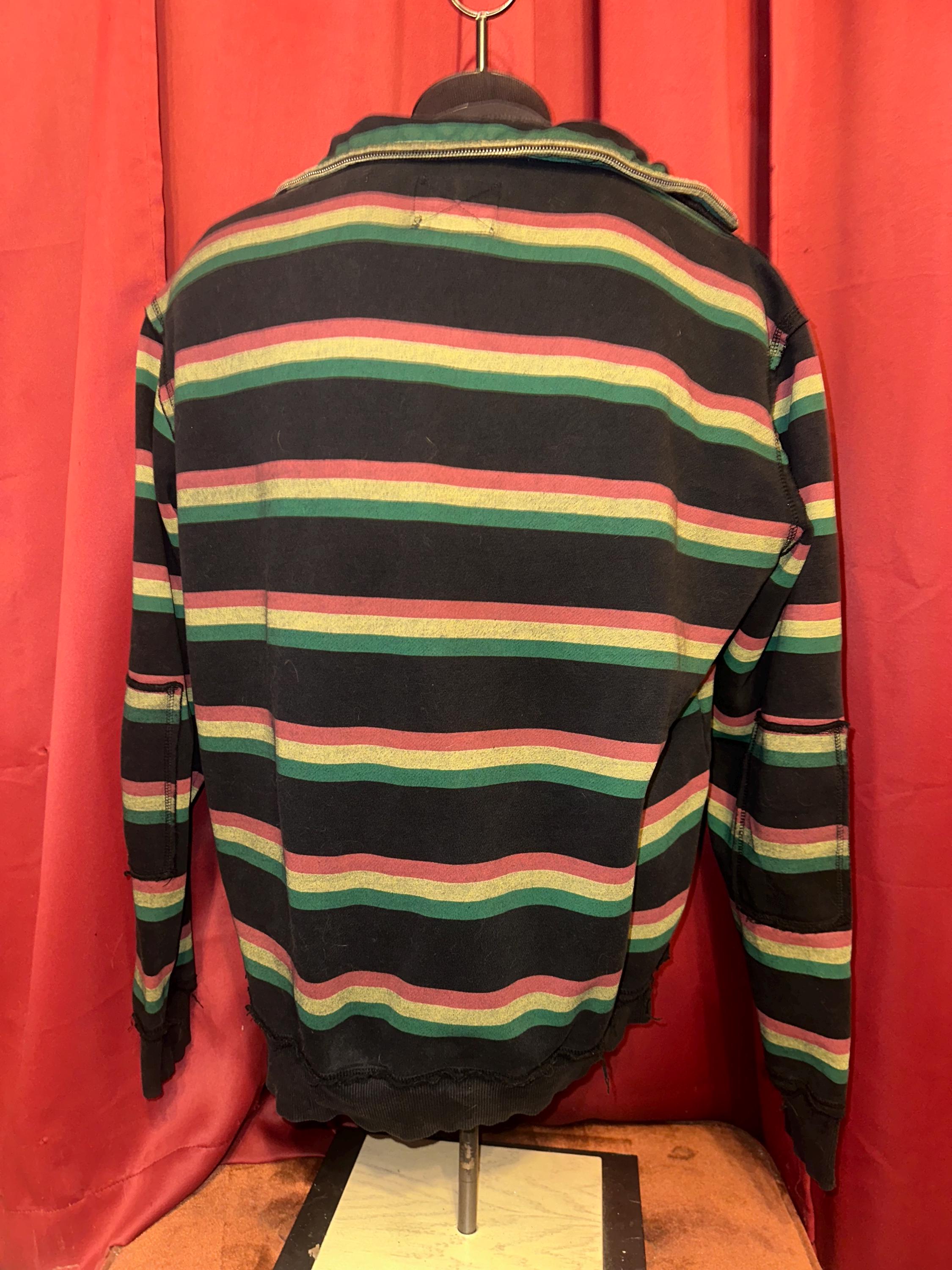 Vintage Fallen Skateboards Hoodie Y2K Streetwear Rasta Stripe